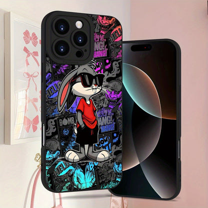 Cartoon Rabbit Pattern iPhone Case Matte Shockproof Cover
