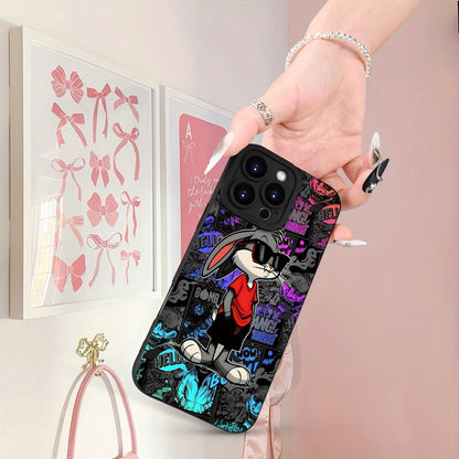Cartoon Rabbit Pattern iPhone Case Matte Shockproof Cover