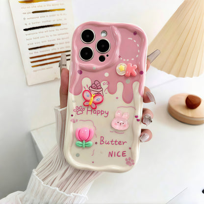 Pink Cute Pendant Chain iPhone Case Shockproof Cover