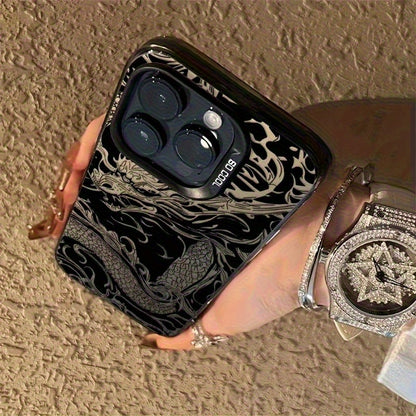 Dragon Soaring Laser iPhone Case Fashion Shockproof Cover