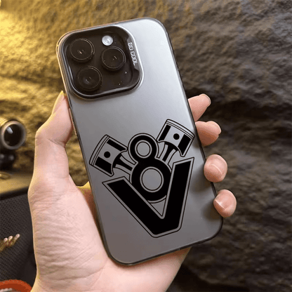 V8 Engine Icon Pattern iPhone Case Shockproof Cover