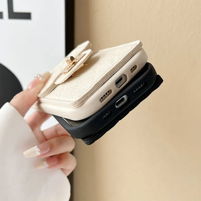 Wallet Card Holder Butterfly Crossbody iPhone Case Chain Strap Cover