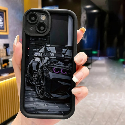 Stylish Black Bamboo Car Design iPhone Case Full Protection Cover