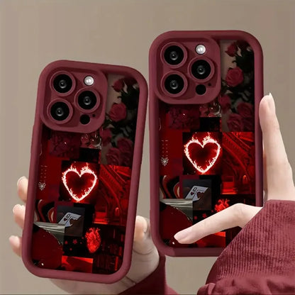 Stylish Red Scenery iPhone Case Soft Shockproof Cover