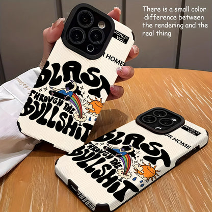 Rainbow Sun Retro iPhone Case Shockproof TPU Cover