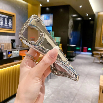 Silver Mirror iPhone Case Shockproof Bumper Cover