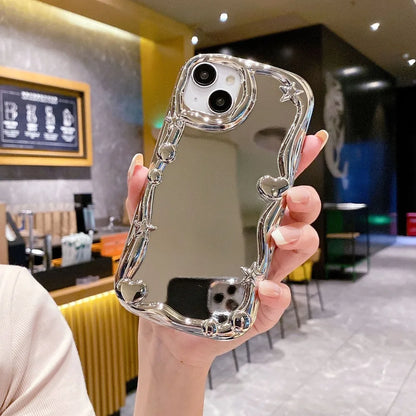 Silver Mirror iPhone Case Shockproof Bumper Cover