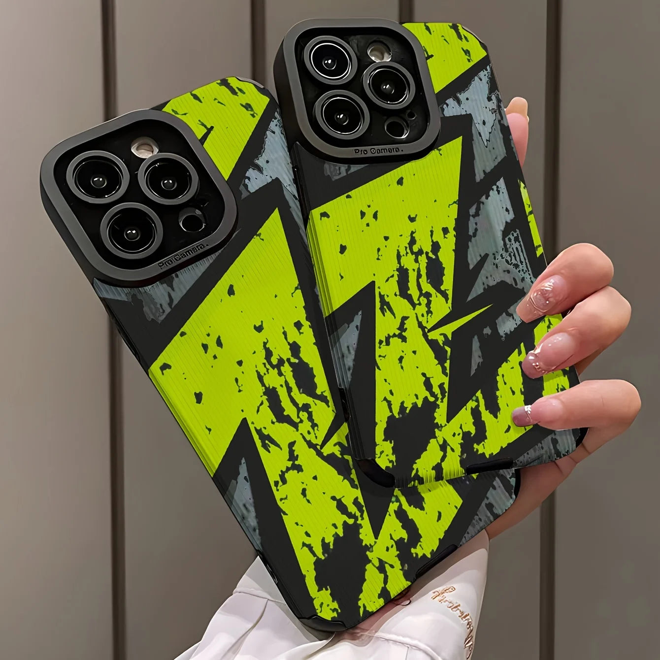 Green Graffiti iPhone Case Shockproof Anti-Fall Cover