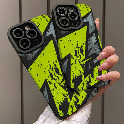 Green Graffiti iPhone Case Shockproof Anti-Fall Cover