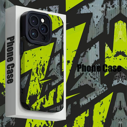 Green Graffiti iPhone Case Shockproof Anti-Fall Cover