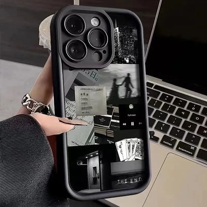Daily Life Silhouette iPhone Case Soft Silicone Shockproof Cover