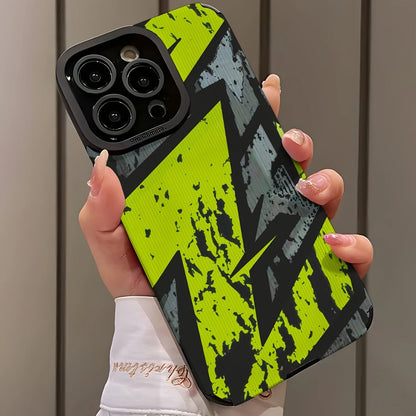 Green Graffiti iPhone Case Shockproof Anti-Fall Cover