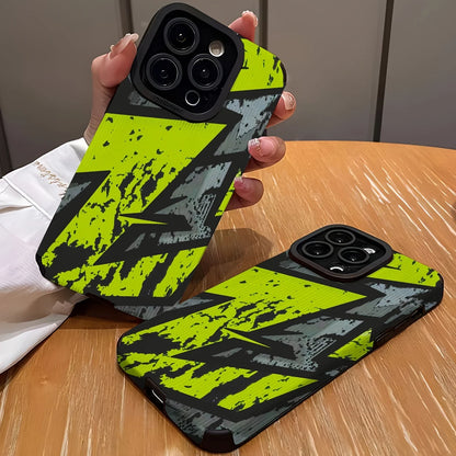 Green Graffiti iPhone Case Shockproof Anti-Fall Cover