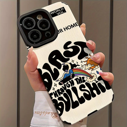 Rainbow Sun Retro iPhone Case Shockproof TPU Cover