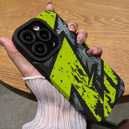 Green Graffiti iPhone Case Shockproof Anti-Fall Cover