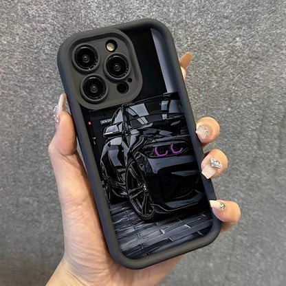Stylish Black Bamboo Car Design iPhone Case Full Protection Cover
