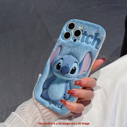Cute Stitch Cartoon iPhone Case 2D Printed Shockproof Cover