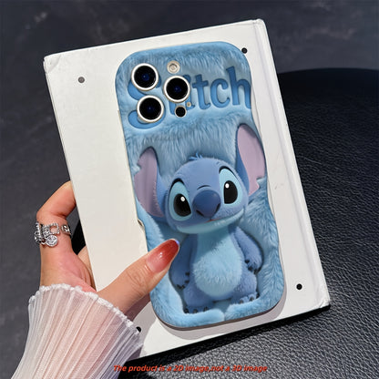 Cute Stitch Cartoon iPhone Case 2D Printed Shockproof Cover
