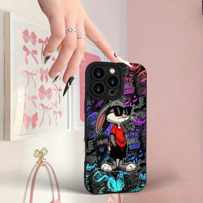 Cartoon Rabbit Pattern iPhone Case Matte Shockproof Cover