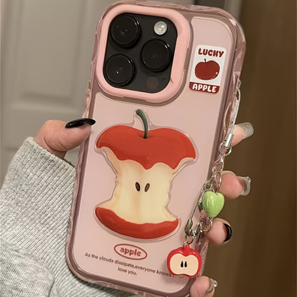 Jelly Ripple Painted iPhone Case with Pendant Shockproof Cover