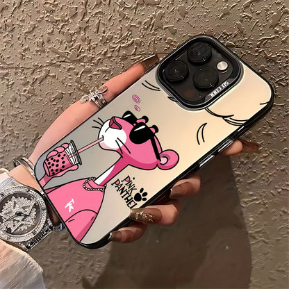 Pink Panther Milk Tea iPhone Case Soft Shockproof Cover