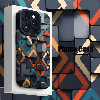 Geometric Pattern iPhone Case Scratch-Resistant Protective Cover