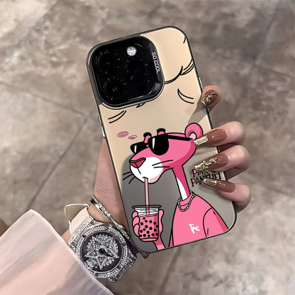 Pink Panther Milk Tea iPhone Case Soft Shockproof Cover