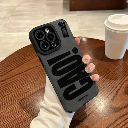 Stylish Large Lettering iPhone Case Shockproof Protective Cover