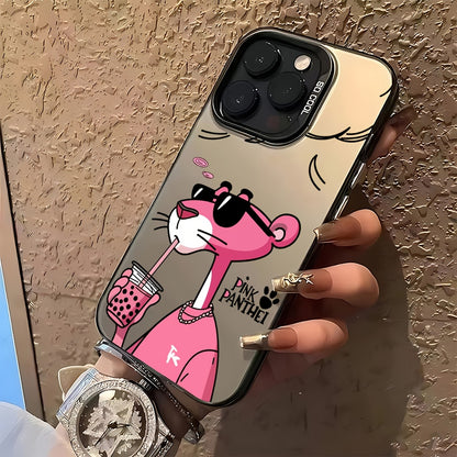 Pink Panther Milk Tea iPhone Case Soft Shockproof Cover
