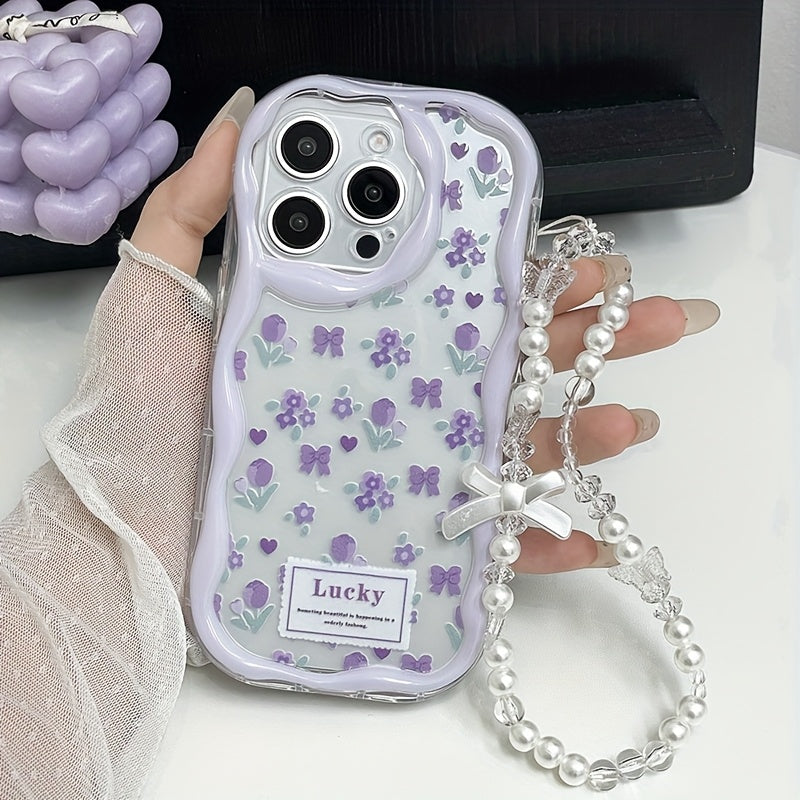 Cute Printed Thick Shockproof Phone Case with Lanyard