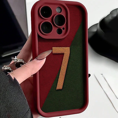 7 Printed High Bamboo Wine Red iPhone Case Shockproof Soft Cover