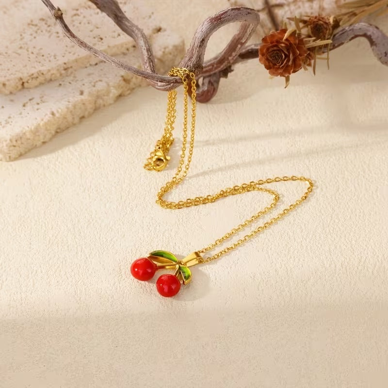Cherry Pendant Necklace