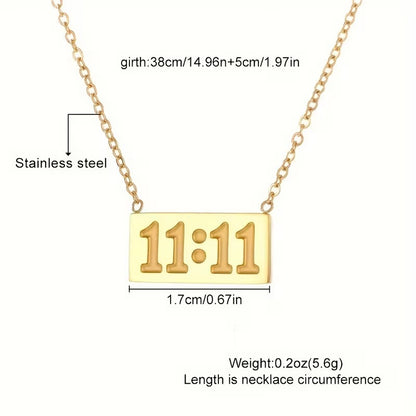 11:11 Lucky Number Pendant Necklace