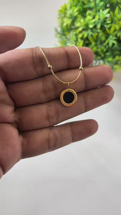 Roman Numeral Double Color Pendant Necklace